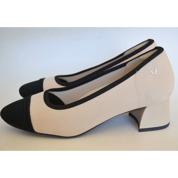 Vivaia Almond-Toe Chunky Heels Julie Pro Size 37.5 - Picture 3 of 4